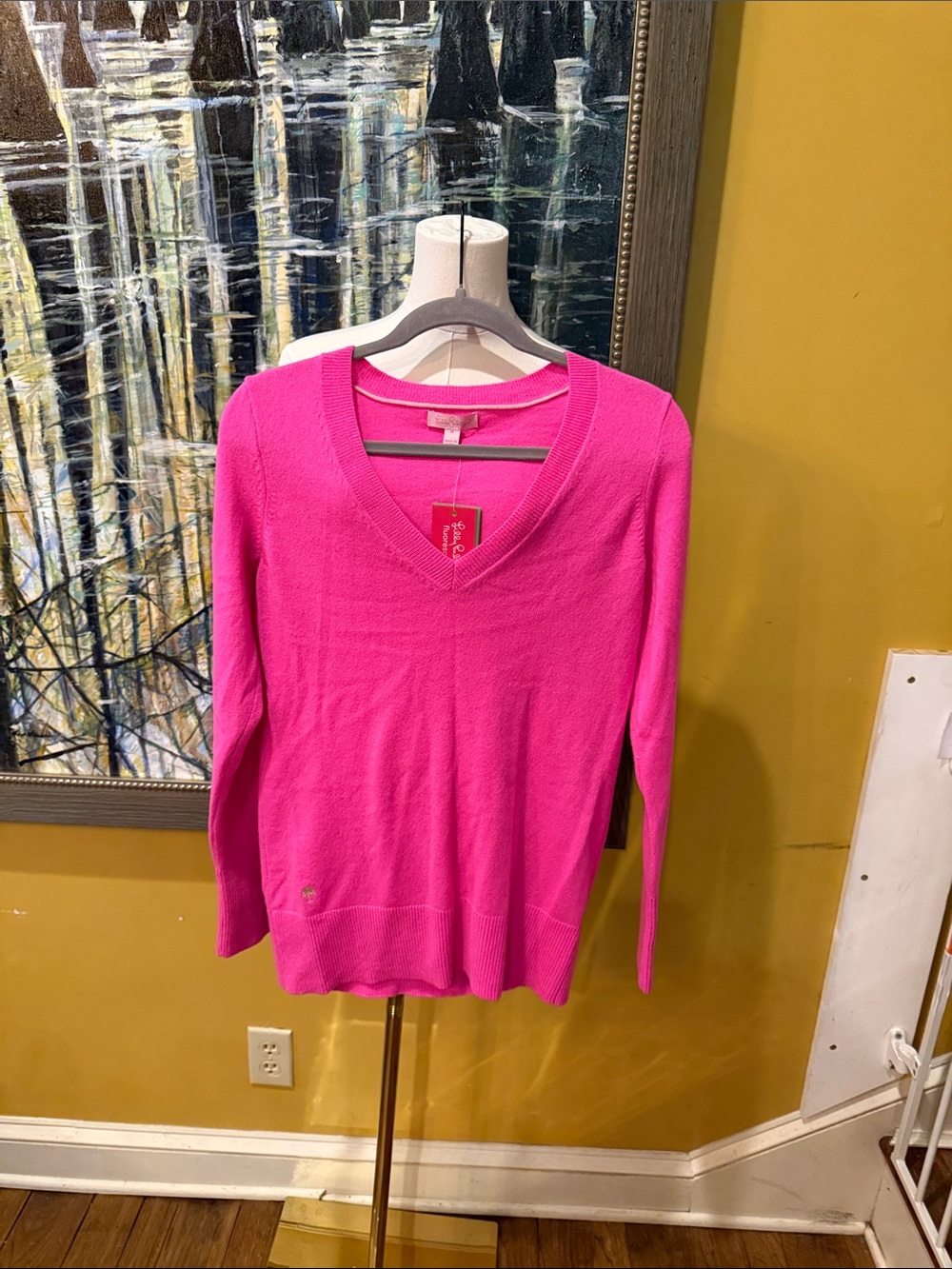 Lilly Pulitzer Bright Fuchsia V-Neck Sweater